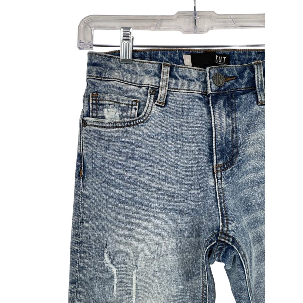 KUT From The Kloth Catherine Boyfriend Jeans Womens 00 Cropped Distressed - Picture 2 of 7